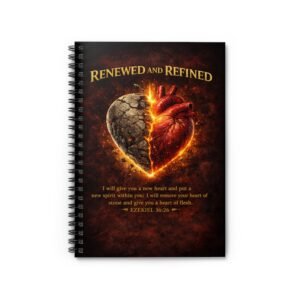 Renewed and Refined Heart notebook | Spiral ruled journal, Ezekiel 36:26 devotional