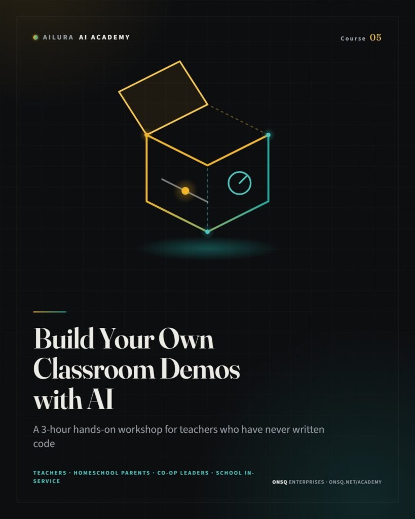 Build Your Own Classroom Demos with AI — virtual workshop seat